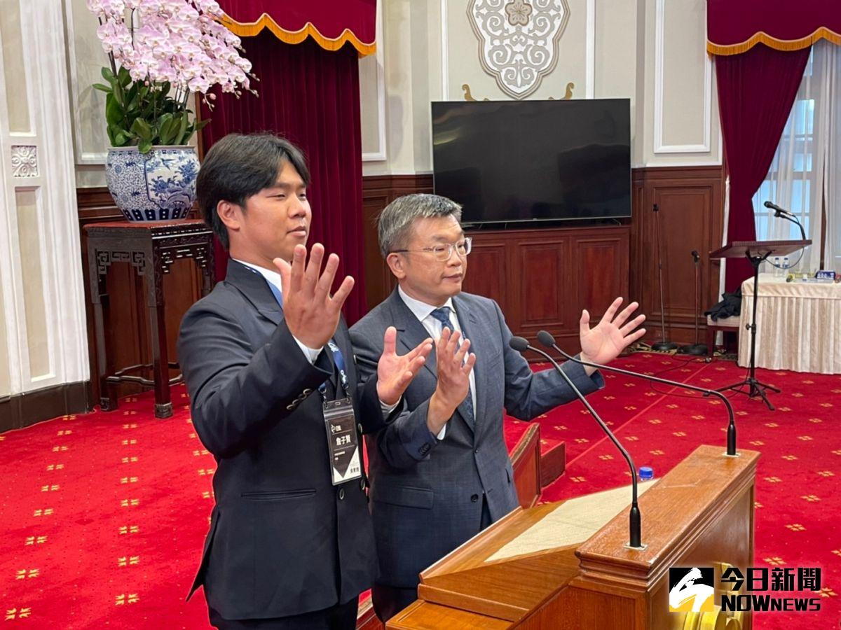 ▲詹子賢與蔡其昌合影。（圖／吳政紘攝）