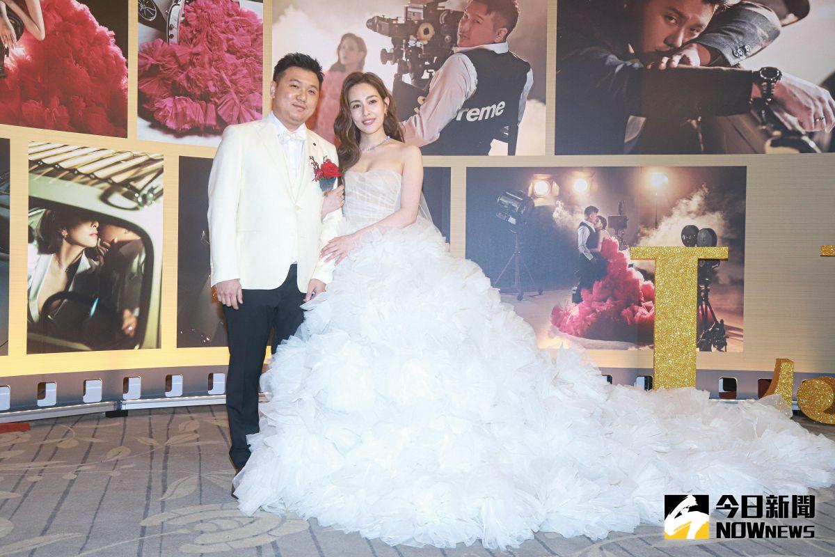 ▲王鼎霖、丁巧唯今天舉行世紀婚禮。（圖／記者葉政勳攝）