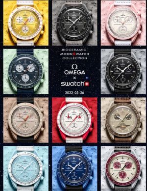▲SWATCH和OMEGA聯名的Bioceramic登月錶，共11款配色，售價7900元。（圖／取自網路）