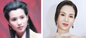 ▲李若彤和27年前扮「小龍女」(左)的相貌變化不大。翻攝李若彤微博