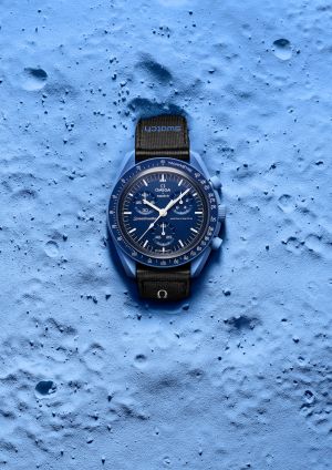 ▲海王星「MISSION TO NEPTUNE」同時呼應了熱賣好幾年的腕錶藍面趨勢。（圖／OMEGA提供）