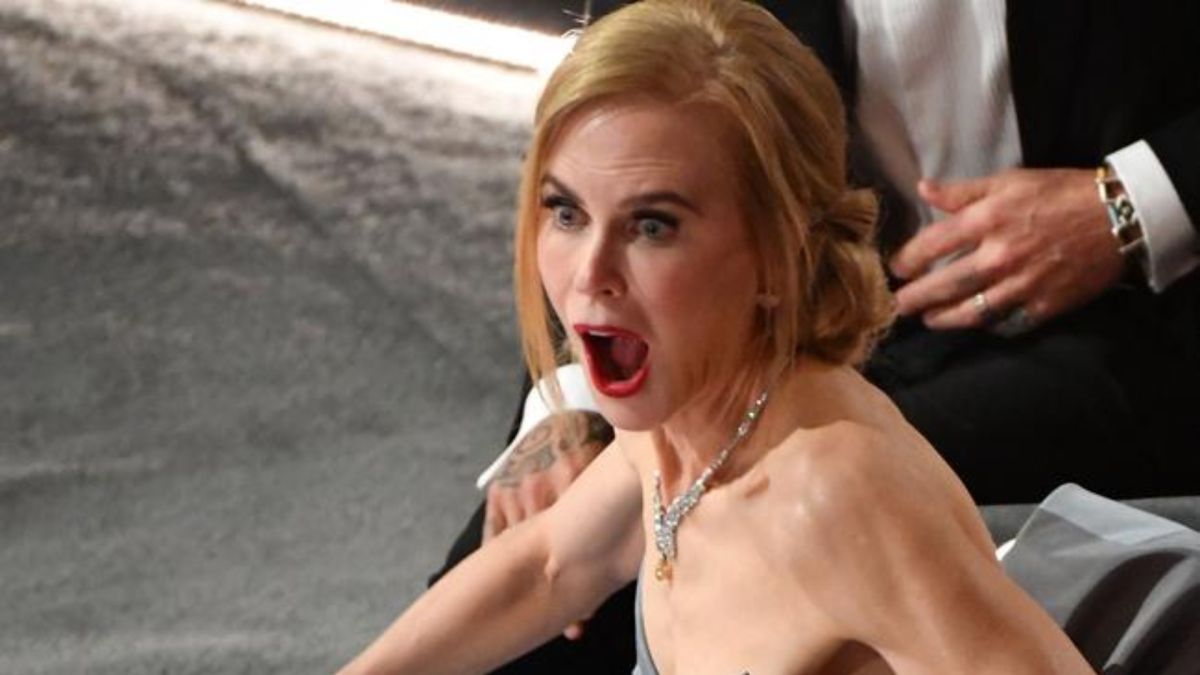 ▲威爾史密斯在奧斯卡殿堂動粗，妮可基嫚嚇壞。（圖／news.com.au／Robyn Beck／AFP）