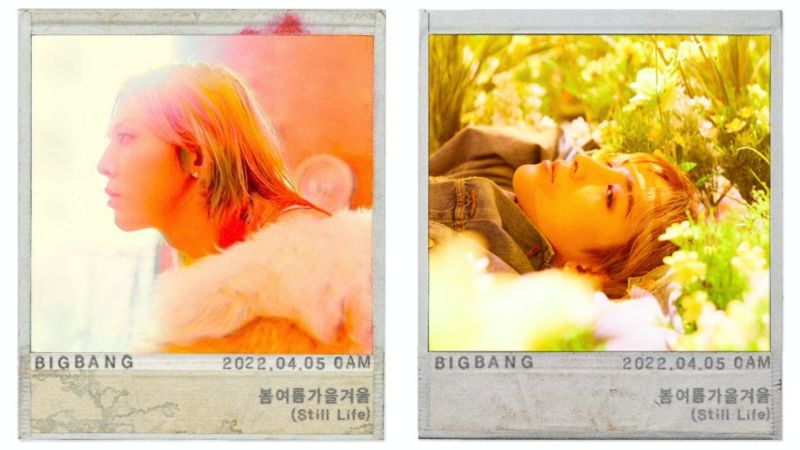 ▲GD（左）去年發片以五彩的長髮示人。（圖／BIGBANG臉書）