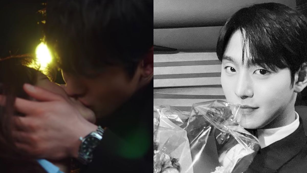 ▲《社內相親》最新一集收視創新高，安孝燮（右）自拍照神似展榮展瑞。（圖／Netflix、安孝燮IG）