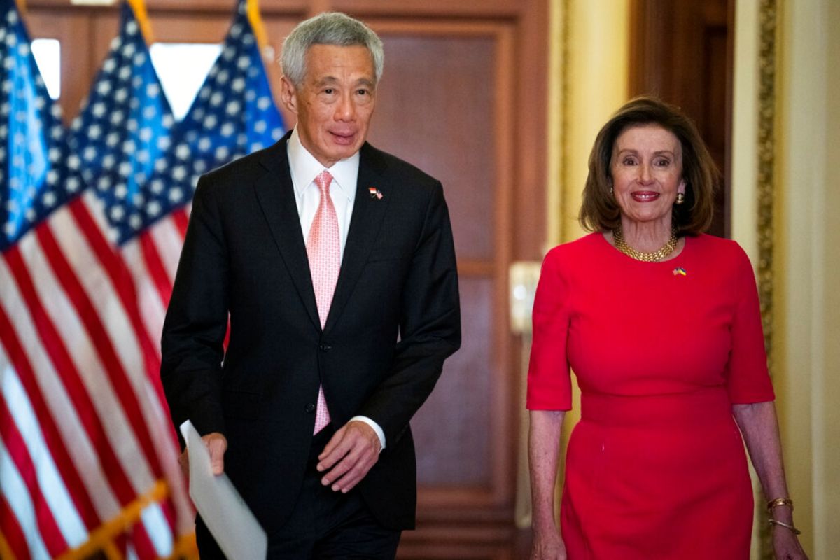 ▲俄烏戰爭令台海局勢備受關注之際，遠赴美國訪問的新加坡總理李顯龍說，兩者情況不同，他認為各方都希望台海維持現狀、絕不能以非和平方式改變。（圖／美聯社／達志影像）