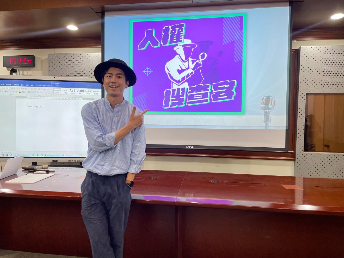 ▲知名文創工作者「萬秀洗衣店」金孫張瑞夫。（圖／記者潘千詩攝，2022.3.30）