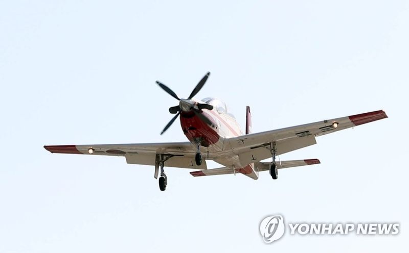 ▲韓國空軍兩架KT-1戰機在慶尚南道泗川市發生相撞事故。圖為KT-1戰機資料畫面。（圖／翻攝自韓聯社）