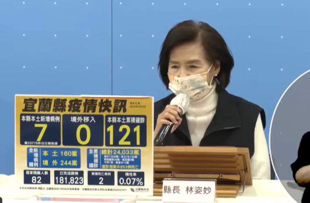 ▲宜蘭縣長林姿妙召開疫情說明會。（圖／宜蘭縣政府）