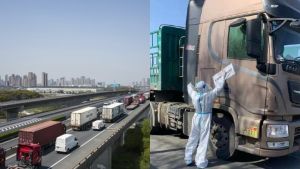 ▲中國東北因防疫進行高速公路管控,大量車輛無法藉交流道閘道離開,只能停在出口處形成長排車龍,也有貨車司機被迫滯留高速公路休息站、被迫吃饅頭充飢。資料照。(圖/美聯社) ▲中國東北因防疫進行高速公路管控,大量車輛無法藉交流道閘道離開,只能停在出口處形成長排車龍,也有貨車司機被迫滯留高速公路休息站、被迫吃饅頭充飢。資料照。(圖/美聯社)