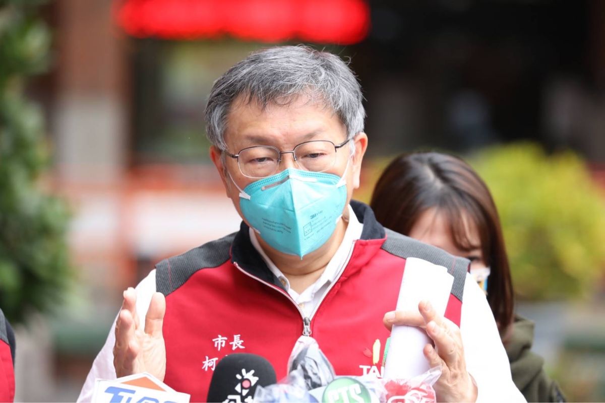 ▲台北市長柯文哲視察防疫旅館。（圖／記者王嘉鴻）