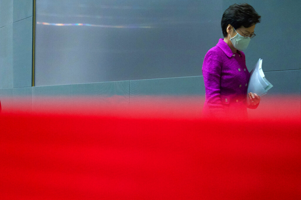 ▲林鄭月娥宣布不連任特首。（圖／美聯社／達志影像）