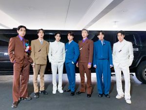 ▲BTS出席第64屆葛萊美獎。(圖/BTS Twitter) ▲BTS出席第64屆葛萊美獎。(圖/BTS Twitter)