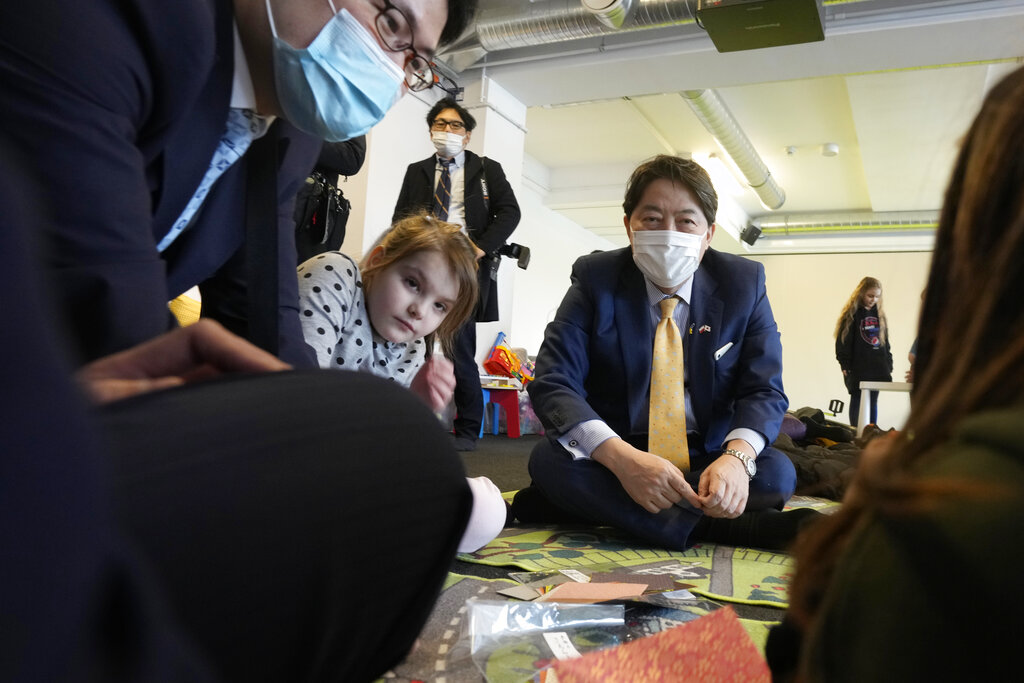 ▲日本外相林芳正訪問波蘭。（圖／美聯社／達志影像）