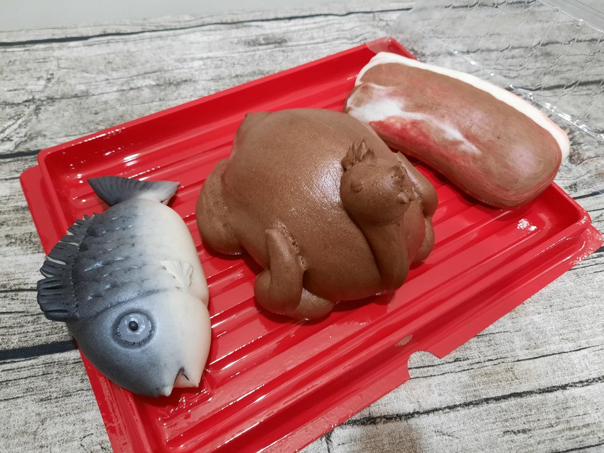 ▲一位人妻發揮巧思，用超強技術製作出「三牲饅頭」，讓2萬多位網友驚艷。（圖／原PO授權提供）