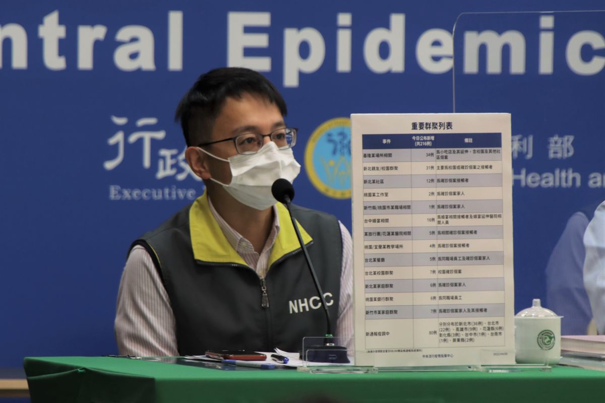 ▲羅一鈞說明國內相關重要群聚案。（圖／指揮中心）