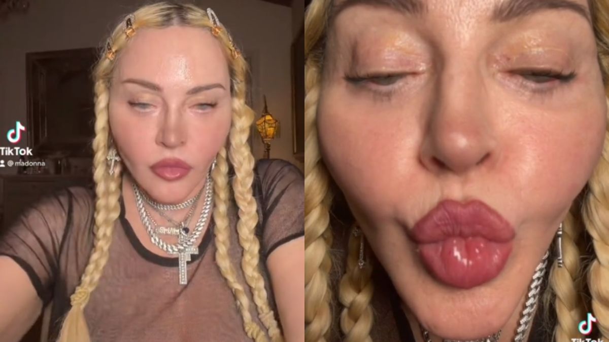 ▲瑪丹娜近貌引起議論。（圖／madonna Tik Tok）