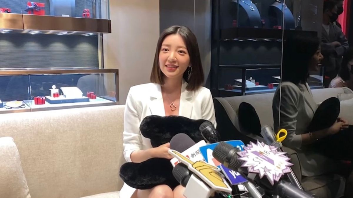 ▲郭雪芙呼籲不要傳閱偽造的露點影片。（圖／記者羅凌筠攝）