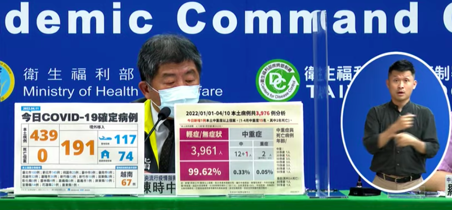 ▲指揮官陳時中說明新增的中症狀患者狀況。（圖／指揮中心）