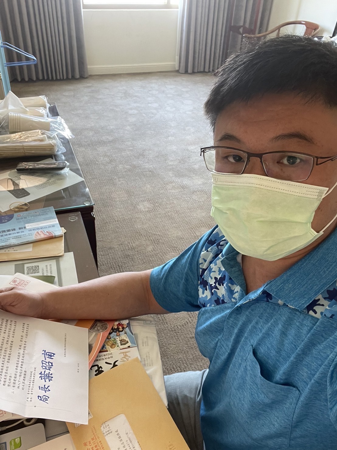 ▲中市議員施志昌服務處傳出助理確診新冠肺炎，施志昌篩檢兩種PCR檢測皆為陰性(圖／施志昌提供2022.4. 11 )