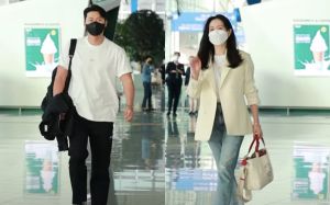 ▲玄彬跟孫藝真(右)出發度蜜月。(圖/뉴스엔·NewsenTV·KOREA Entertainment news YouTube) ▲玄彬跟孫藝真(右)出發度蜜月。(圖/뉴스엔·NewsenTV·KOREA Entertainment news YouTube)