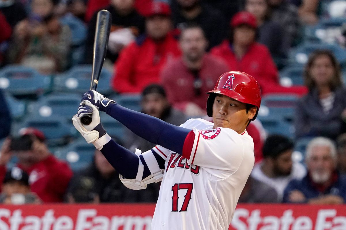 ▲大谷翔平敲安。（圖／美聯社／達志影像）