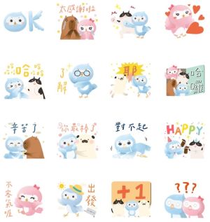 ▲免費貼圖「波鴿 x 貓先生與好友們」。(圖/取自LINE) ▲免費貼圖「波鴿 x 貓先生與好友們」。(圖/取自LINE)