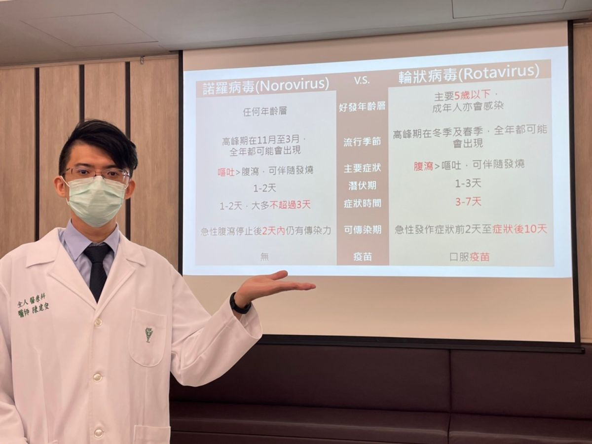 ▲奇美醫學中心胃腸肝膽科主治醫師陳建安表示，急性腸胃炎分為病毒性腸胃炎與細菌性腸胃炎，冬季為好發季節（圖／記者林怡孜攝，2022,04,12）