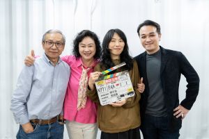 ▲左起監製吳念真、影后陸小芬、導演傅天余、監製吳明憲共同創作《本日公休》。（圖／威視）