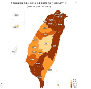 ▲疾管署最新「本土病例地理分布」。（圖／疾管署官網）