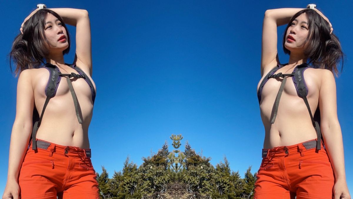 ▲長髮登山妹藍鯨以一組山頂上空照爆紅。（圖／藍鯨冒險隊 Blue Whale Adventure臉書）