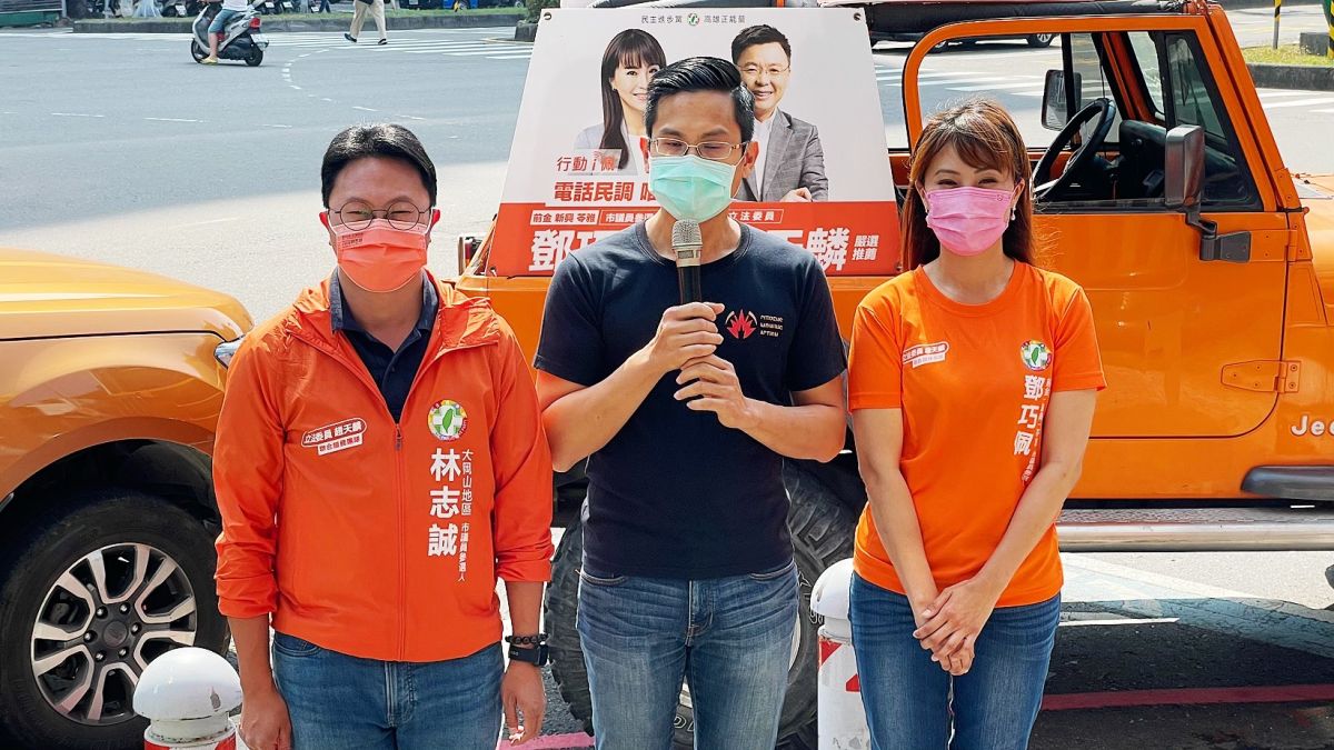 ▲罷韓提案領銜人之一李佾潔醫師推薦參選人鄧巧佩與林志誠。（圖／記者郭俊暉攝，2022.04.15）