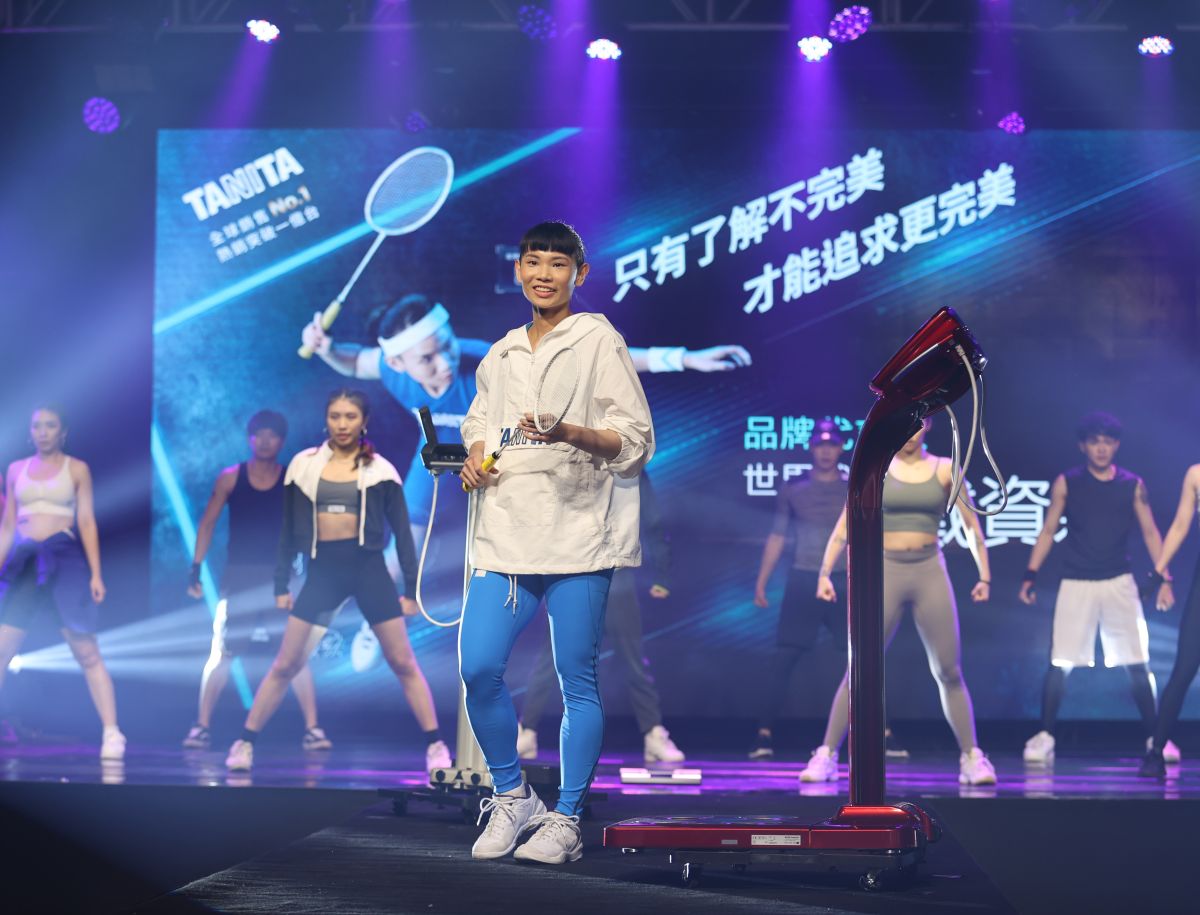 ▲我國世界球后戴資穎笑說「體脂是秘密」，不過開心透露身體年齡僅20歲。（圖／鍾東穎攝）