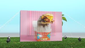 ▲Just Kitchen將在VOGUE風格野餐日設置「巨型粉紅漢堡牆」（S5攤位），使用超過270個漢堡盒堆疊而成。（圖／業者提供）