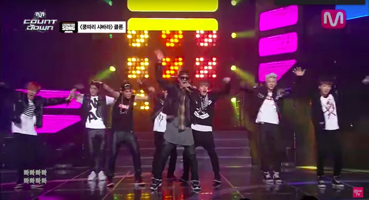 ▲具俊曄（中）8年前助陣剛出道的BTS。（圖／Mnet TV YouTube）