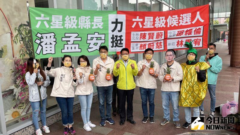 ▲民進黨屏東縣長潘孟安19日上午北上到台北市，替新潮流派系議員初選參選人們拉票。（圖／記者丁上程攝，2022.04.19）
