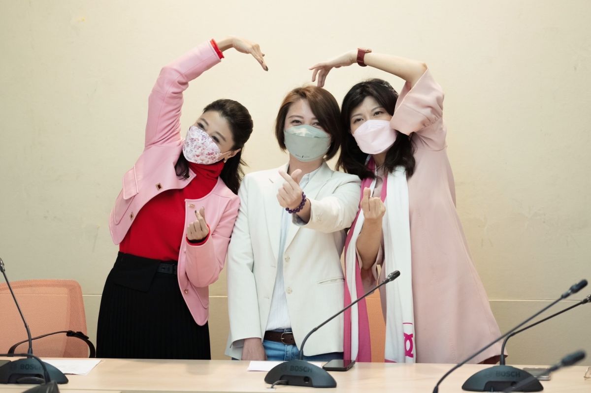 ▲林楚茵與謝欣霓一同力挺林延鳳。（圖／林楚茵辦公室提供）