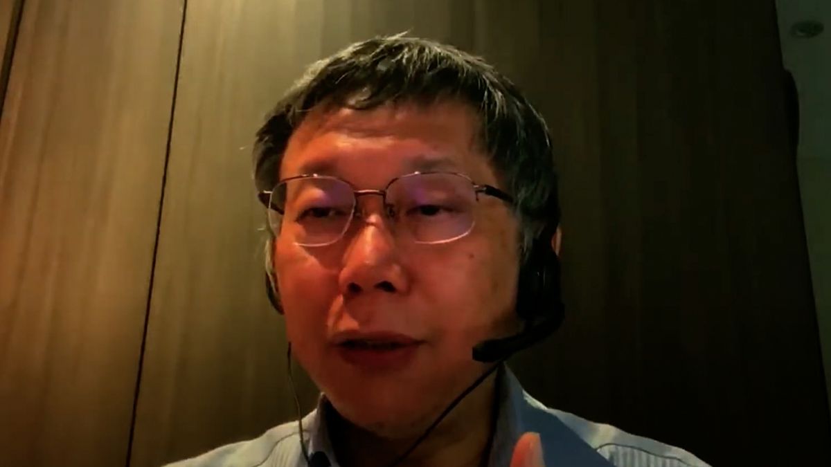 ▲台北市長柯文哲20日表示，若月底時台灣每日確診數破萬人，大家也不用覺得太奇怪。（圖／翻攝柯文哲直播）