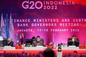 ▲G20財長會議20日於華盛頓開幕。（圖／美聯社）印度尼西亞雅加達舉行的 G20 財長和央行行長會議開幕式上舉行會議