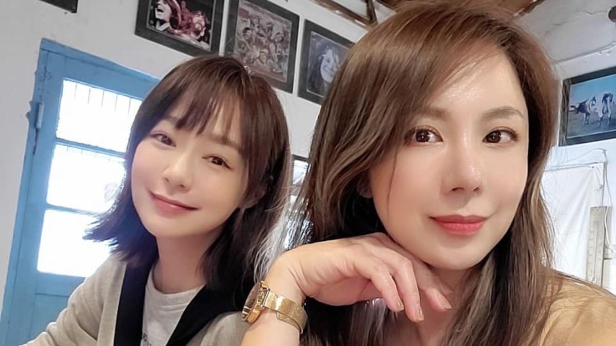 ▲茵芙（左）親姊姊美貌驚豔網友。（圖／茵芙臉書）