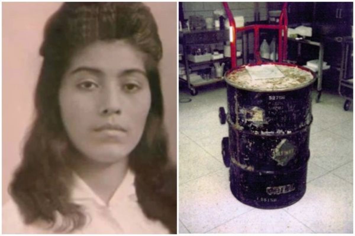 ▲美國紐約州90年代曾破獲一起駭人聽聞的鐵桶藏屍案，來自薩爾瓦多的女子雷娜，挺著9個月大的孕肚被殺害，30年後才被發現。（圖／翻攝自推特）
