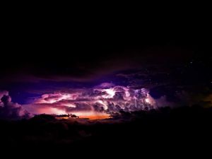 ▲玉山氣象站拍下絕美「雷雨胞」，讓網友讚嘆連連。（圖／翻攝自鄭明典臉書）