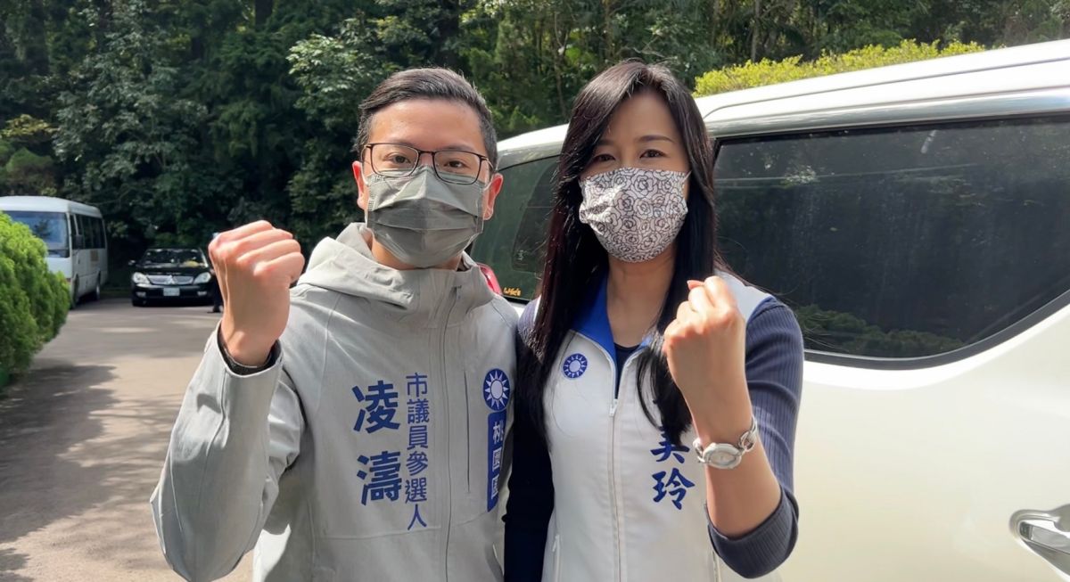 ▲國民黨立委萬美玲為議員參選人凌濤輔選、錄製語音拜票。（圖／凌濤提供）