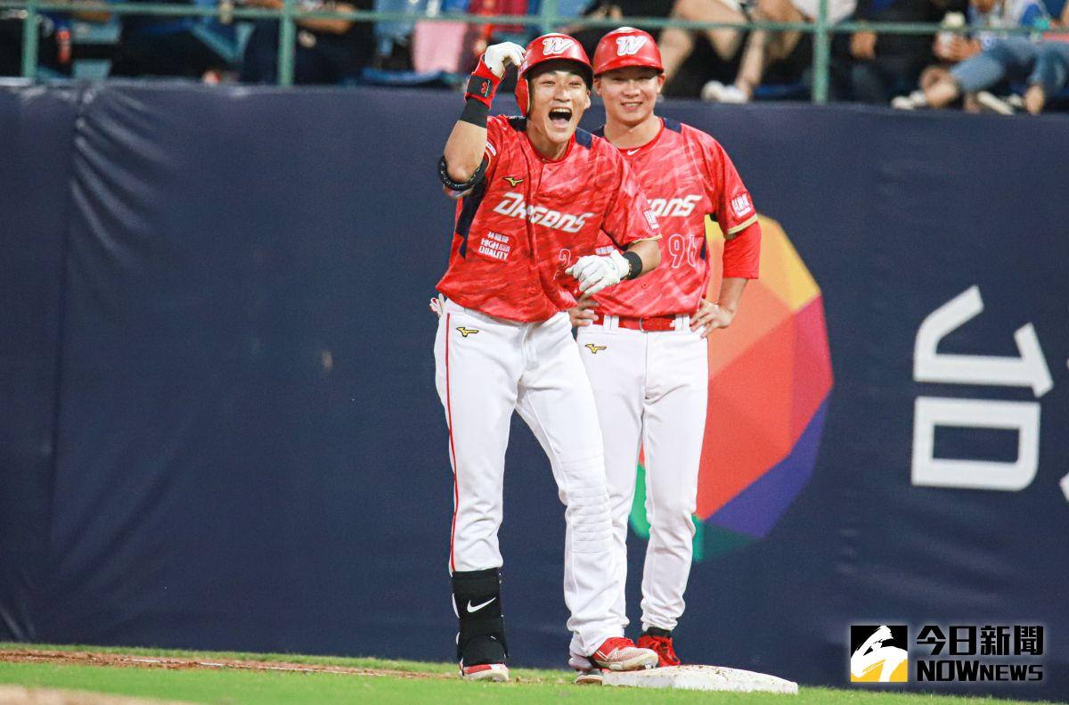 ▲味全龍外野手郭天信。（圖／記者葉政勳攝）