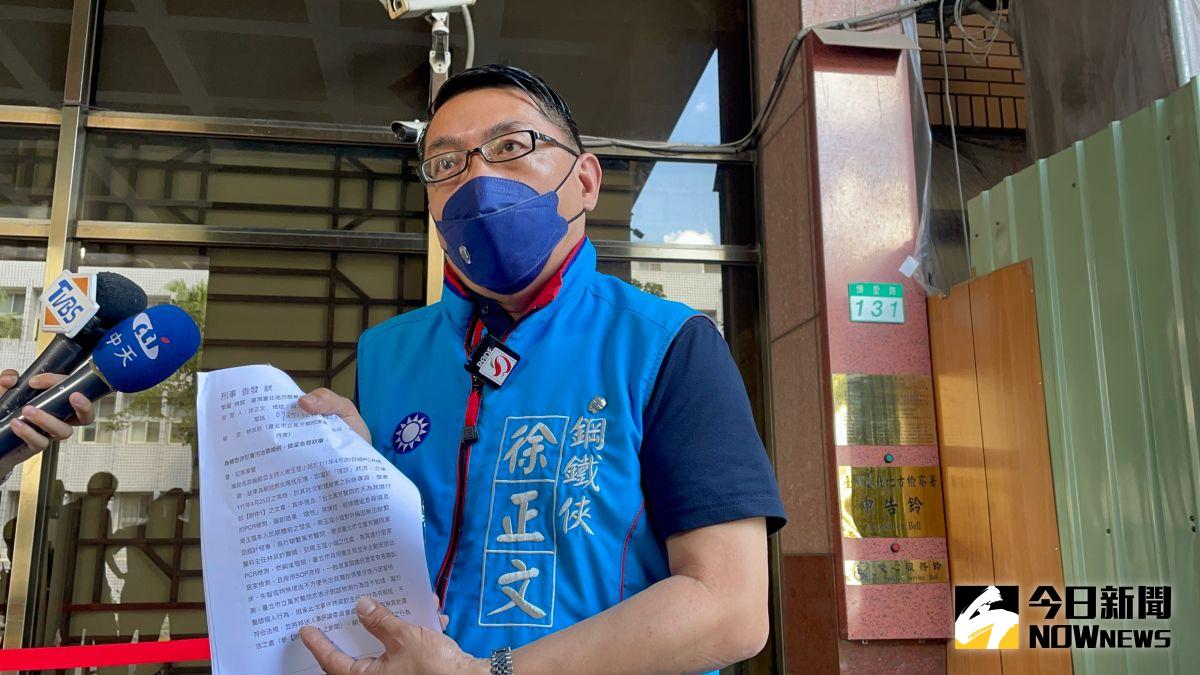 ▲擬參選台北市議員的「鋼鐵俠」徐正文。（圖／記者潘千詩攝，2022.4.26）