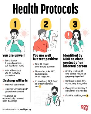 ▲新加坡3階段的「健康分流步驟」（Health Protocol）。（圖／取自新加坡總理李顯龍推特）