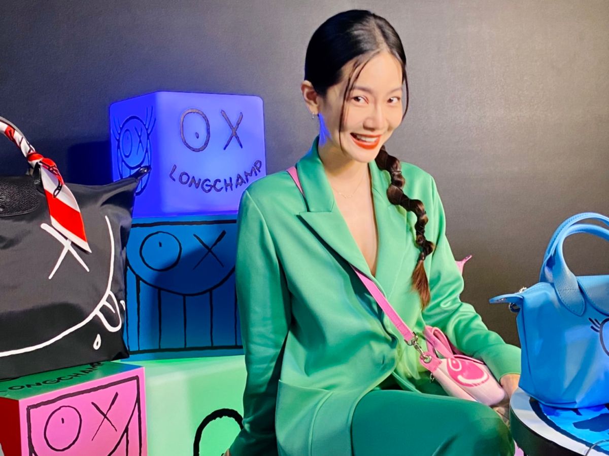 ▲曾之喬性感現身法國品牌LONGCHAMP & ANDRÉ聯名系列記者會，分享和現居大陸的老公辰亦儒維繫感情的方法，提醒大家「要體諒一直被隔離的人」，透露濃烈個性的自己，透過分享狗狗及生活瑣事來保持彼此心境平靜。（圖／記者蕭涵云攝）