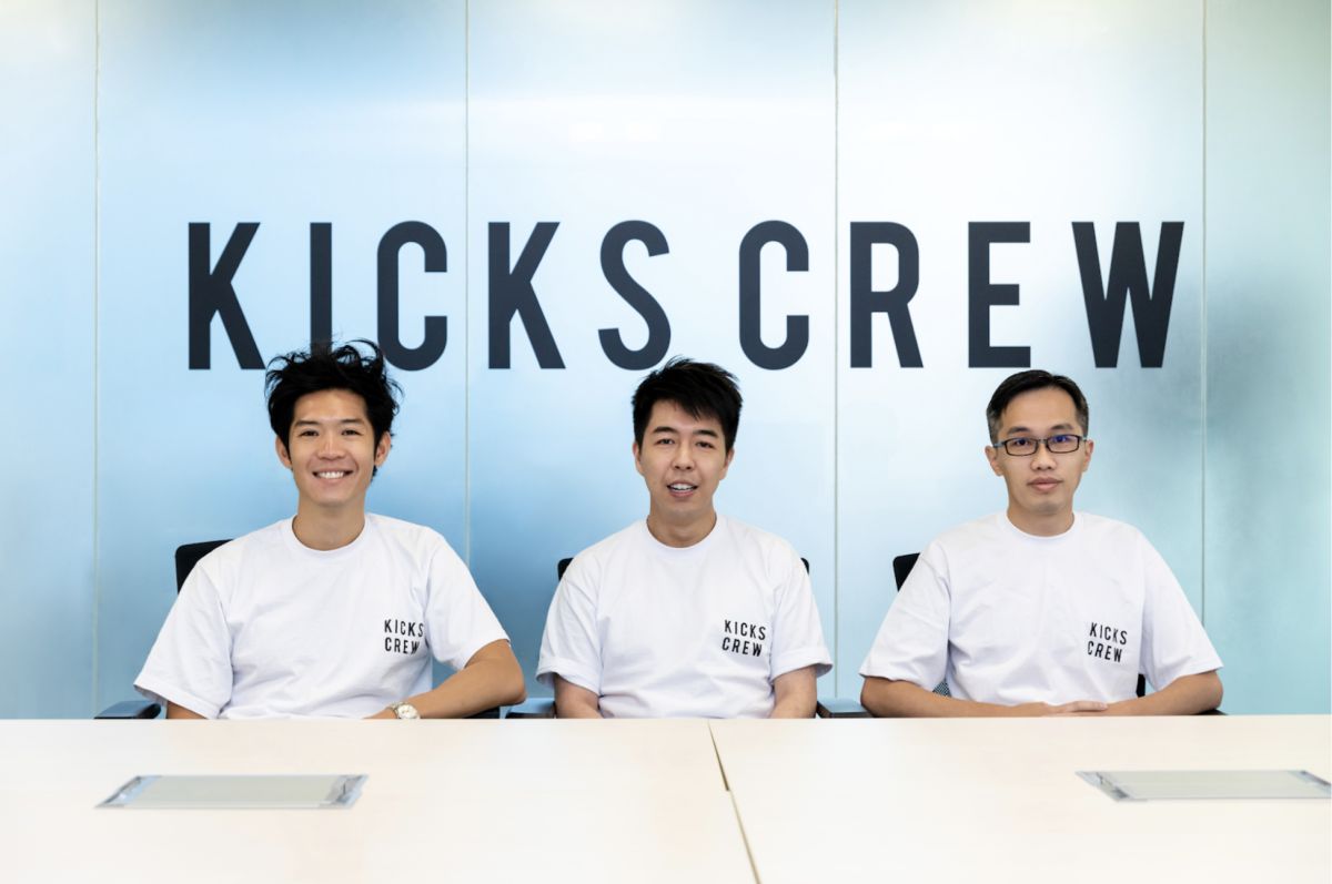 ▲(左起)KICKS CREW 創辦人葉志勇、麥俊然、許啟豪。（圖／品牌提供）