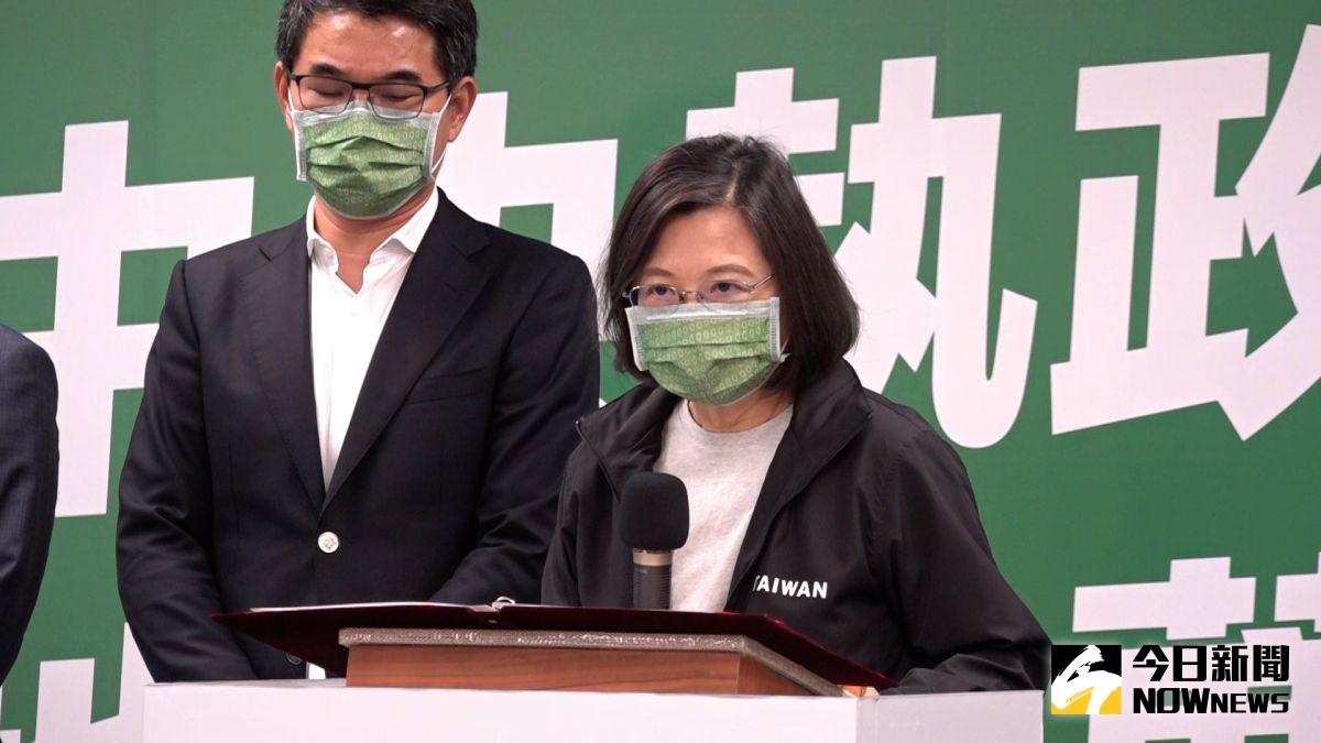 ▲蔡英文表示，民進黨推薦的市長候選人，最能夠和中央合作，也最能夠落實各種政策，提升政務推動的效率。（圖／記者朱永強攝，2022.04.27）