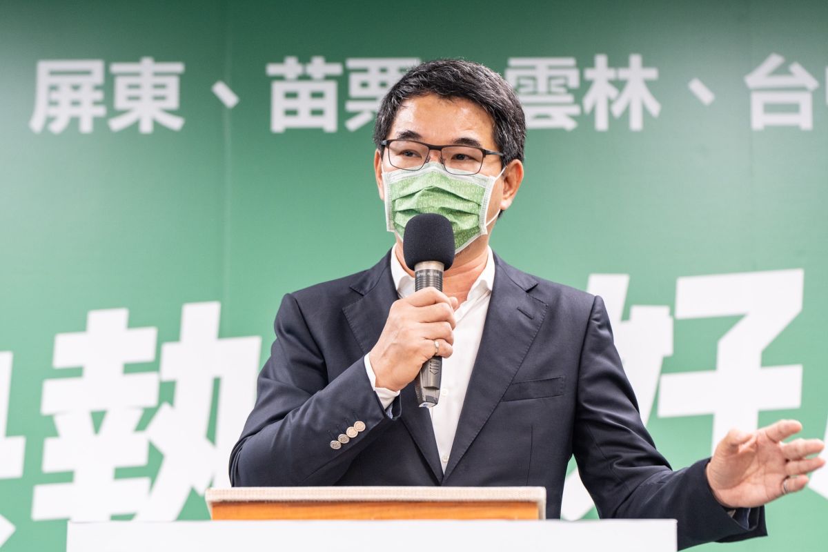 ▲劉建國表示，張麗善施政滿意度58%確實很高，但支持度僅34%，代表可能有地方需要檢討，自己認為是有機會斬斷張家派系勢力盤根錯節的情況。（圖／民進黨提供）