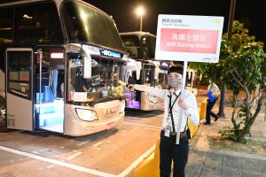 台灣高鐵公司於高鐵台南站舉辦「運轉變更旅客接駁」應變演練。 ▲台灣高鐵公司於高鐵台南站舉辦「運轉變更旅客接駁」應變演練。(圖/台灣高鐵)